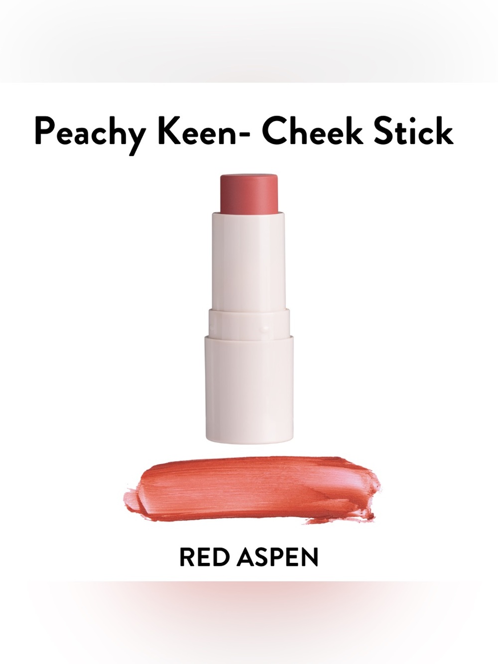 Peachy Keen Cheek Stick — Red Aspen Cream Blush